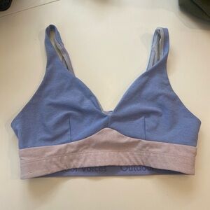 Outdoor Voices Blue and Pink Sports Bra
